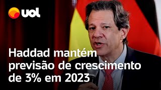 PIB desacelera mas Haddad mantém previsão de crescimento de 3 em 2023 Com queda de juros [upl. by Guod66]