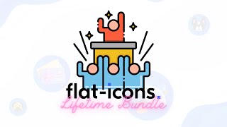 Flat Icons lifetime icon bundle 30000 premium icons [upl. by Yramesor]