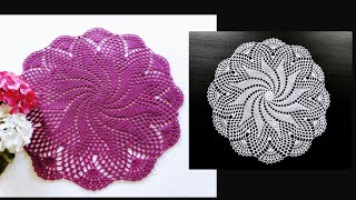 Crochet Doily PART 1 tablemat tablecover thalposh doily crochetworldcreations tutorial [upl. by Amadas198]