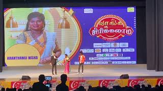 Aranthangi Nisha at Vanga Sirikalam Show Singapore 10 Aug 2024  Part 1 [upl. by Yluj891]