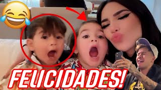 KIMA Y JUANITO CANTAN LAS MAÑANITAS A SU ABUELA 🔴 😭 FELICIDADES kimberlyloaiza kima [upl. by Yuu]