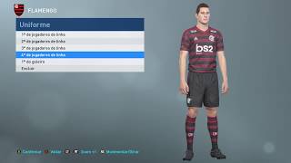 NOVO UNIFORME DO FLAMENGO BS2 PES 2019 ONLINE ESSE FICOU TOP [upl. by Desai987]