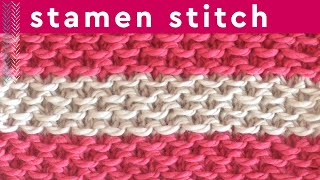 Easy Stamen Stitch 💖 Free Printable Pattern 4Row Repeat [upl. by Pubilis]