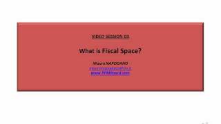 03 What is fiscal space [upl. by Yrrehc]