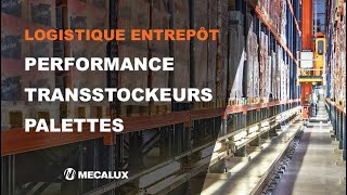 Logistique entrepôt  Performance transstockeur palettes à double profondeur [upl. by Addie]