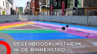 Regenboogkunstwerk in de maak [upl. by Siddon]