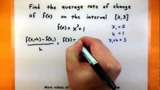 Calculus  Find the average rate of change of a function on [upl. by Resiak]