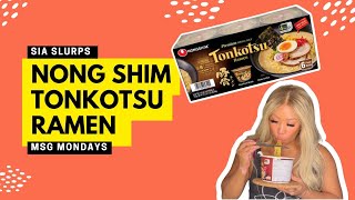 Trying Costcos Nong Shim Tonkotsu Ramen  Instant NoodleRamen Review 🍜🍜 [upl. by Murage]