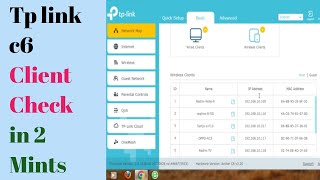 Wifi Se Kitne Devices Connected Hai  How To Check Active Client list in tp Link Router C6 [upl. by Pritchard]