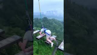 Bungee Jumping With Rope In Beautiful PlaceAsmr Bungee Jumping shorts [upl. by Gustin]