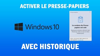 TUTO Activer le copier  coller avec historique sur Windows [upl. by Jeb537]