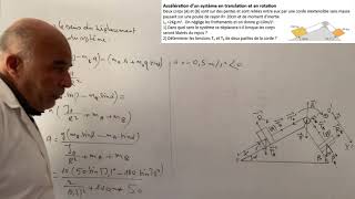 Accélération dun système en translation et en rotation [upl. by Couchman]