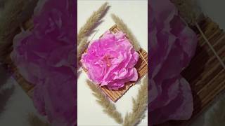 DIY realistic flower 🌺 easy craft for diwali decoration 🎊shorts [upl. by Nythsa]