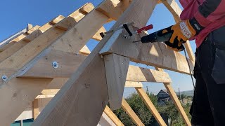 Mansard roof frame alone woodworking roof [upl. by Josie]