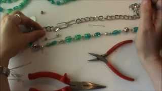 Schmuck selber machen Kette aus altem Schmuck neu gearbeitet Upcycling [upl. by Salvadore]