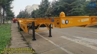 chassis trailerskeleton trailercontainer semi trailerchina chassis trailer [upl. by Elenahc]