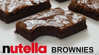 5 Ingredient Nutella Fudge Brownies Recipe Nutella Brownies [upl. by Hsaniva]