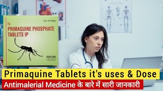 Primaquine phosphate 75 mg tablet  Primaquine tablet uses Dose Side effects in Hindi  Malaria [upl. by Loydie]