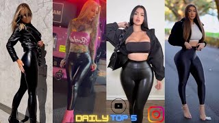 Leggings Quick Style Guide Top 5 QampA  Confident amp Curvy Leather Pants Outfits  GRWM Blog [upl. by Atsirtal]