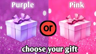 Choose your gift  2 giftbox challenge 2 gift box challenge  pink amp purple [upl. by Iniretake]