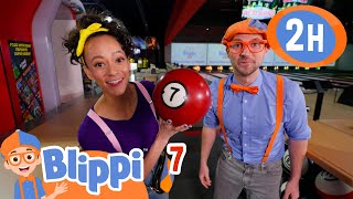 Blippi and Meekahs Bowling Ball Blast  Blippi  Kids Songs  Moonbug Kids [upl. by Shawn962]