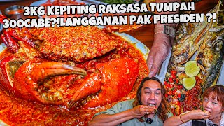 LANGGANAN PAK PRESIDEN 3KG KEPITING TUMPAH 300 CABE NERAKA TERMURAH SEDUNIA ASLI BALIKPAPAN [upl. by Haldis]