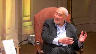 Joseph E Stiglitz — The Road to Freedom Economics and the Good Society  with Timothy Noah [upl. by Acirtal]