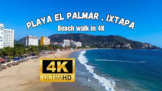 A walking tour of Playa El Palmar in Ixtapa Zihuatanejo 4K Video [upl. by Eed38]