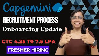 Capgemini Recruitment Process 202324  Capgemini Latest Onboarding Update Salary75 LPAOFF Campus [upl. by Sauncho233]