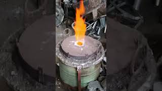 Conversion of aluminum pot to ingot melting [upl. by Nairred]