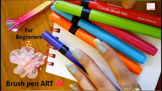 Best Brush Pens for Beginners  Drawing Brush Pen ART [upl. by Nioe]