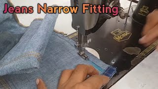 Jeans Ka Bottom Kaise Fitting KareHow To Fit Jeans Bottom [upl. by Ynattir]