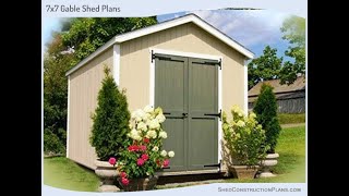 7x7 Shed Plans  Blueprints For A Beautiful Garden Shed With Trellis [upl. by Gustav]