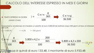 IL CALCOLO DELLINTERESSE [upl. by Hnib]