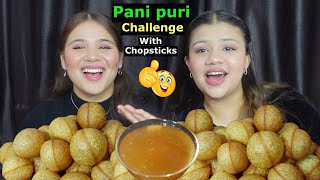 PANIPURI EATING CHALLENGE WITH CHOPSTICKS [upl. by Novyart328]