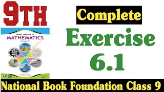 Class 9 Maths Chapter 6 Exercise 61  Ex 61 Class 9  61 Math Class 9  new book  Fazal Academy [upl. by Cheyney]