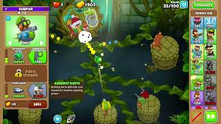 Bloon Exclusion Zone  Churchill On Sanctuary Chimps Showcase Version 450 Churchill buffs [upl. by Kcinimod144]