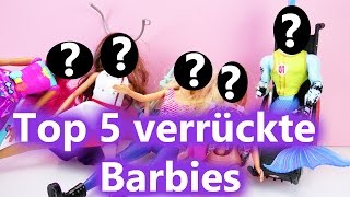 DIE 5 VERRÜCKTESTEN BARBIES  Top 5 der merkwürdigsten Puppen  Vergleich Barbies [upl. by Kare]