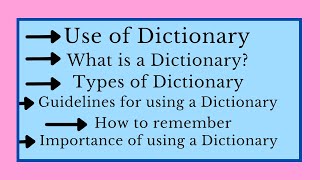 SubUsing a DictionaryWhen and how to use a DictionaryDictionary Skillsin Hindi [upl. by Aniez]