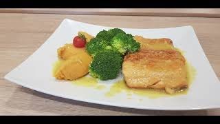 Lachs mit Brokkoli und Süßkartoffeln  سمك السلمون مع بروكلي و البطاطة الحلوة [upl. by Norehc100]