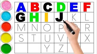 Collection of uppercase amp lowercase alphabet dotted lines ABCD alphabet writing alphabet song A Z [upl. by Matheny]