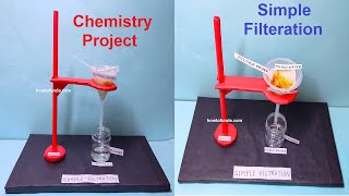 chemistry project  simple filtration working model 3d science project  diy  howtofunda [upl. by Hanas]