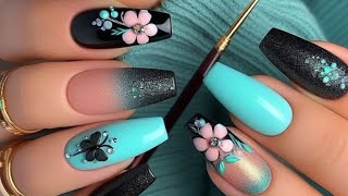 New Nail Art Designs Ideas tutorial  Best Short Nails Art Compilation [upl. by Lorolla700]