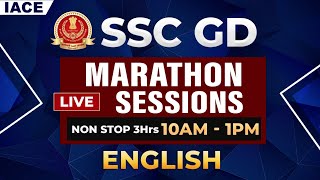 SSC GD MARATHON SESSIONS  ENGLISH  IACE [upl. by Ellevehs390]