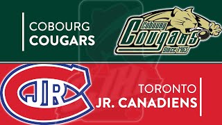 OJHL Highlights  Round 3 Game 1  Cobourg Cougars VS Toronto Jr Canadiens  April 23 2022 [upl. by Louth]