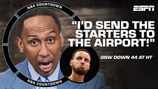 Stephen A reacts to Celtics record halftime lead over GSW EPIC BUTT WHOOPING  NBA Countdown [upl. by Rhpotsirhc20]