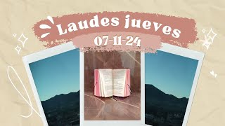 LAUDES HOY JUEVES 6 DE NOVIEMBRE 2024 [upl. by Garfinkel898]