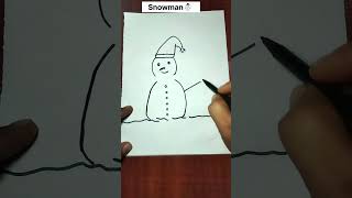 Snowman Easy Drawingshots snowman drawingideas [upl. by Irbua]