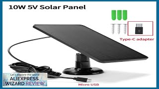 10W 5V Solar Panel 2in1 Micro USBTypeC Solar Panels Outdoor Solar Cells Review [upl. by Guinevere]