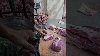 Excellent deshi red ox meat tehari cutting skill in bd [upl. by Odlanra]